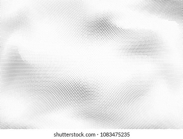 Abstract halftone wave dotted background. Halftone twisted grunge pattern, dot, circle.  Vector modern optical halftone pop art texture for poster, business card, cover, label mock-up, sticker layout