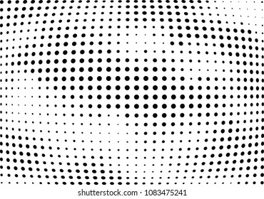 Abstract halftone wave dotted background. Halftone twisted grunge pattern, dot, circle.  Vector modern optical halftone pop art texture for poster, business card, cover, label mock-up, sticker layout