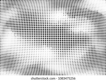 Abstract halftone wave dotted background. Halftone twisted grunge pattern, dot, circle.  Vector modern optical halftone pop art texture for poster, business card, cover, label mock-up, sticker layout