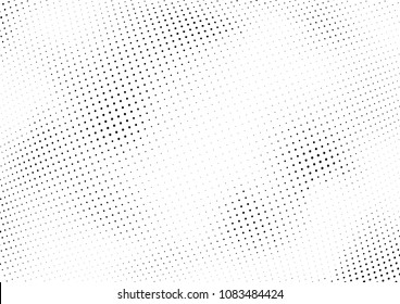 Abstract halftone wave dotted background. Halftone twisted grunge pattern, dot, circle.  Vector modern optical halftone pop art texture for poster, business card, cover, label mock-up, sticker layout