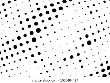 Abstract halftone wave dotted background. Halftone twisted grunge pattern, dot, circle.  Vector modern optical halftone pop art texture for poster, business card, cover, label mock-up, sticker layout