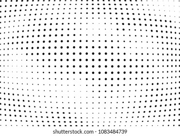 Abstract halftone wave dotted background. Halftone twisted grunge pattern, dot, circle.  Vector modern optical halftone pop art texture for poster, business card, cover, label mock-up, sticker layout