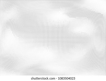 Abstract halftone wave dotted background. Halftone twisted grunge pattern, dot, circle.  Vector modern optical halftone pop art texture for poster, business card, cover, label mock-up, sticker layout
