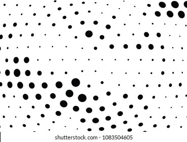 Abstract halftone wave dotted background. Halftone twisted grunge pattern, dot, circle.  Vector modern optical halftone pop art texture for poster, business card, cover, label mock-up, sticker layout