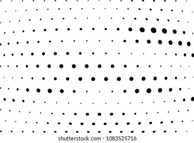 Abstract halftone wave dotted background. Halftone twisted grunge pattern, dot, circle.  Vector modern optical halftone pop art texture for poster, business card, cover, label mock-up, sticker layout