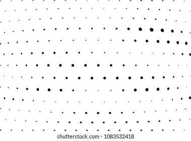 Abstract halftone wave dotted background. Halftone twisted grunge pattern, dot, circle.  Vector modern optical halftone pop art texture for poster, business card, cover, label mock-up, sticker layout