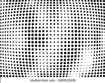 Abstract halftone wave dotted background. Halftone twisted grunge pattern, dot, circle.  Vector modern optical halftone pop art texture for poster, business card, cover, label mock-up, sticker layout