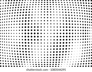 Abstract halftone wave dotted background. Halftone twisted grunge pattern, dot, circle.  Vector modern optical halftone pop art texture for poster, business card, cover, label mock-up, sticker layout