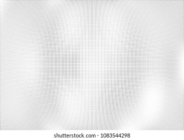 Abstract halftone wave dotted background. Halftone twisted grunge pattern, dot, circle.  Vector modern optical halftone pop art texture for poster, business card, cover, label mock-up, sticker layout