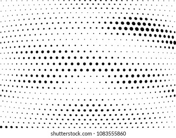 Abstract halftone wave dotted background. Halftone twisted grunge pattern, dot, circle.  Vector modern optical halftone pop art texture for poster, business card, cover, label mock-up, sticker layout