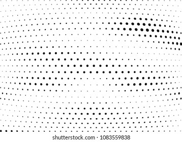 Abstract halftone wave dotted background. Halftone twisted grunge pattern, dot, circle.  Vector modern optical halftone pop art texture for poster, business card, cover, label mock-up, sticker layout