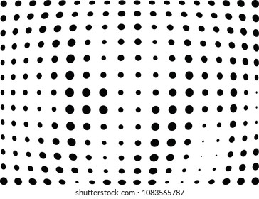 Abstract halftone wave dotted background. Halftone twisted grunge pattern, dot, circle.  Vector modern optical halftone pop art texture for poster, business card, cover, label mock-up, sticker layout