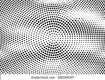 Abstract halftone wave dotted background. Halftone twisted grunge pattern, dot, circle.  Vector modern optical halftone pop art texture for poster, business card, cover, label mock-up, sticker layout