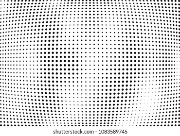 Abstract halftone wave dotted background. Halftone twisted grunge pattern, dot, circle.  Vector modern optical halftone pop art texture for poster, business card, cover, label mock-up, sticker layout