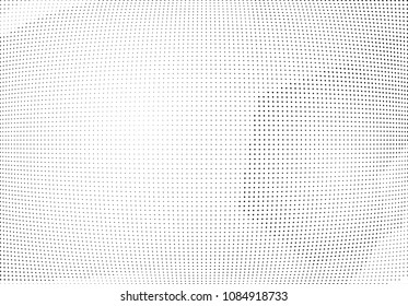 Abstract halftone wave dotted background. Halftone twisted grunge pattern, dot, circle.  Vector modern optical halftone pop art texture for poster, business card, cover, label mock-up, sticker layout