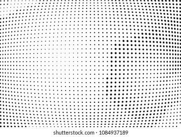 Abstract halftone wave dotted background. Halftone twisted grunge pattern, dot, circle.  Vector modern optical halftone pop art texture for poster, business card, cover, label mock-up, sticker layout
