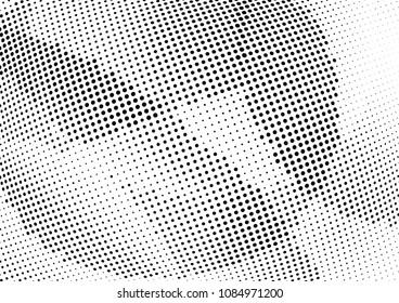 Abstract halftone wave dotted background. Halftone twisted grunge pattern, dot, circle.  Vector modern optical halftone pop art texture for poster, business card, cover, label mock-up, sticker layout