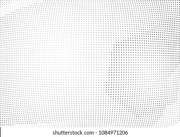 Abstract halftone wave dotted background. Halftone twisted grunge pattern, dot, circle.  Vector modern optical halftone pop art texture for poster, business card, cover, label mock-up, sticker layout