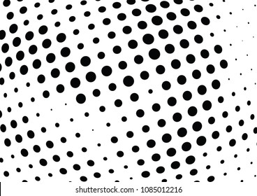 Abstract halftone wave dotted background. Halftone twisted grunge pattern, dot, circle.  Vector modern optical halftone pop art texture for poster, business card, cover, label mock-up, sticker layout