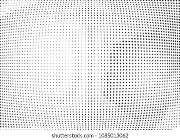 Abstract halftone wave dotted background. Halftone twisted grunge pattern, dot, circle.  Vector modern optical halftone pop art texture for poster, business card, cover, label mock-up, sticker layout