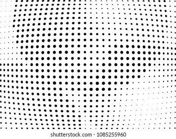 Abstract halftone wave dotted background. Halftone twisted grunge pattern, dot, circle.  Vector modern optical halftone pop art texture for poster, business card, cover, label mock-up, sticker layout