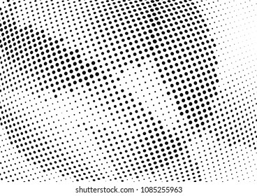 Abstract halftone wave dotted background. Halftone twisted grunge pattern, dot, circle.  Vector modern optical halftone pop art texture for poster, business card, cover, label mock-up, sticker layout