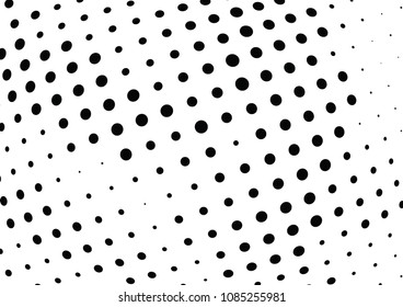 Abstract halftone wave dotted background. Halftone twisted grunge pattern, dot, circle.  Vector modern optical halftone pop art texture for poster, business card, cover, label mock-up, sticker layout