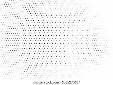 Abstract halftone wave dotted background. Halftone twisted grunge pattern, dot, circle.  Vector modern optical halftone pop art texture for poster, business card, cover, label mock-up, sticker layout