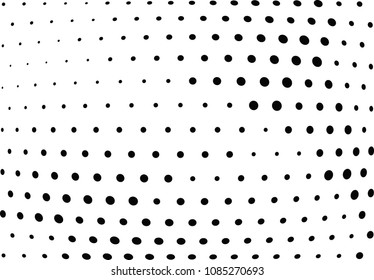 Abstract halftone wave dotted background. Halftone twisted grunge pattern, dot, circle.  Vector modern optical halftone pop art texture for poster, business card, cover, label mock-up, sticker layout