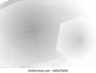 Abstract halftone wave dotted background. Halftone twisted grunge pattern, dot, circle.  Vector modern optical halftone pop art texture for poster, business card, cover, label mock-up, sticker layout