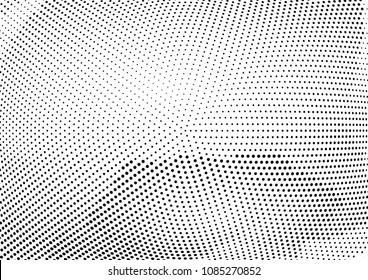 Abstract halftone wave dotted background. Halftone twisted grunge pattern, dot, circle.  Vector modern optical halftone pop art texture for poster, business card, cover, label mock-up, sticker layout