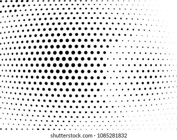 Abstract halftone wave dotted background. Halftone twisted grunge pattern, dot, circle.  Vector modern optical halftone pop art texture for poster, business card, cover, label mock-up, sticker layout