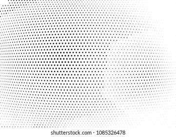Abstract halftone wave dotted background. Halftone twisted grunge pattern, dot, circle.  Vector modern optical halftone pop art texture for poster, business card, cover, label mock-up, sticker layout