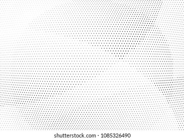 Abstract halftone wave dotted background. Halftone twisted grunge pattern, dot, circle.  Vector modern optical halftone pop art texture for poster, business card, cover, label mock-up, sticker layout
