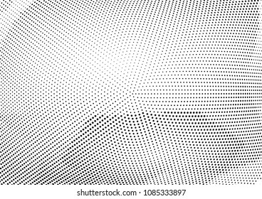 Abstract halftone wave dotted background. Halftone twisted grunge pattern, dot, circle.  Vector modern optical halftone pop art texture for poster, business card, cover, label mock-up, sticker layout