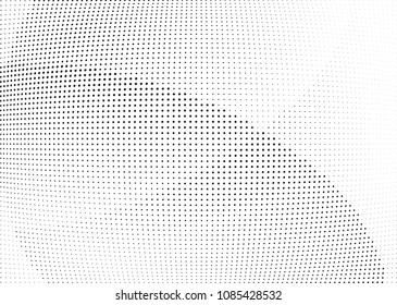 Abstract halftone wave dotted background. Halftone twisted grunge pattern, dot, circle.  Vector modern optical halftone pop art texture for poster, business card, cover, label mock-up, sticker layout