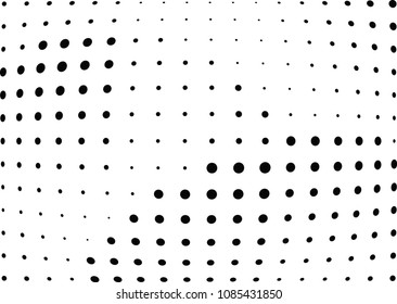Abstract halftone wave dotted background. Halftone twisted grunge pattern, dot, circle.  Vector modern optical halftone pop art texture for poster, business card, cover, label mock-up, sticker layout