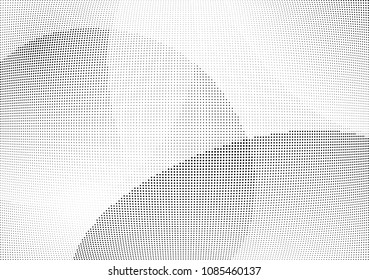 Abstract halftone wave dotted background. Halftone twisted grunge pattern, dot, circle.  Vector modern optical halftone pop art texture for poster, business card, cover, label mock-up, sticker layout