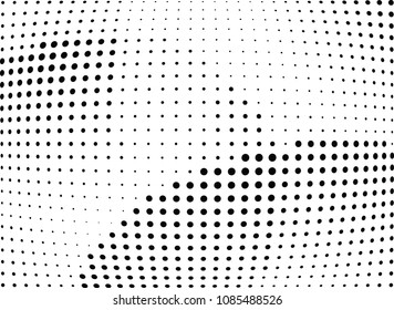 Abstract halftone wave dotted background. Halftone twisted grunge pattern, dot, circle.  Vector modern optical halftone pop art texture for poster, business card, cover, label mock-up, sticker layout