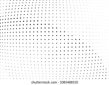 Abstract halftone wave dotted background. Halftone twisted grunge pattern, dot, circle.  Vector modern optical halftone pop art texture for poster, business card, cover, label mock-up, sticker layout