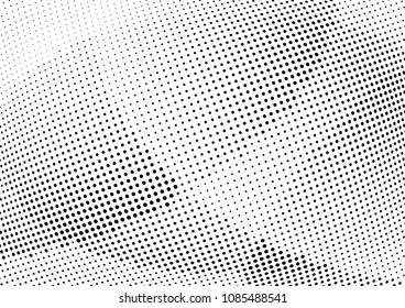 Abstract halftone wave dotted background. Halftone twisted grunge pattern, dot, circle.  Vector modern optical halftone pop art texture for poster, business card, cover, label mock-up, sticker layout