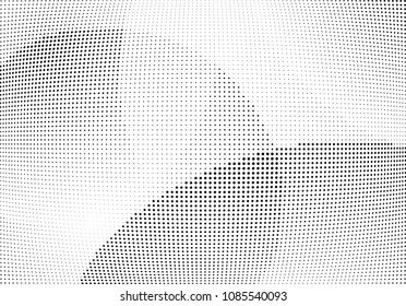Abstract halftone wave dotted background. Halftone twisted grunge pattern, dot, circle.  Vector modern optical halftone pop art texture for poster, business card, cover, label mock-up, sticker layout