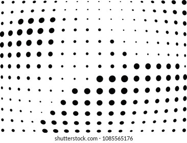 Abstract halftone wave dotted background. Halftone twisted grunge pattern, dot, circle.  Vector modern optical halftone pop art texture for poster, business card, cover, label mock-up, sticker layout