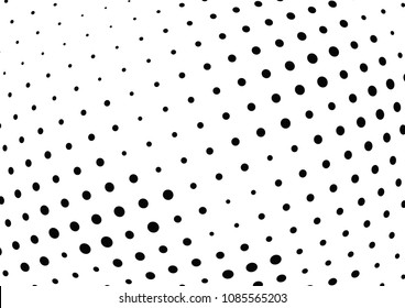 Abstract halftone wave dotted background. Halftone twisted grunge pattern, dot, circle.  Vector modern optical halftone pop art texture for poster, business card, cover, label mock-up, sticker layout