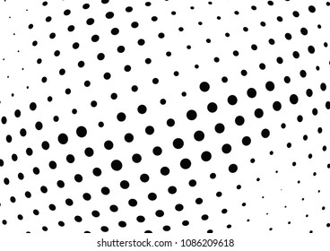 Abstract halftone wave dotted background. Halftone twisted grunge pattern, dot, circle.  Vector modern optical halftone pop art texture for poster, business card, cover, label mock-up, sticker layout