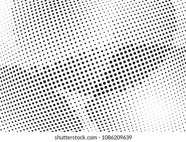 Abstract halftone wave dotted background. Halftone twisted grunge pattern, dot, circle.  Vector modern optical halftone pop art texture for poster, business card, cover, label mock-up, sticker layout