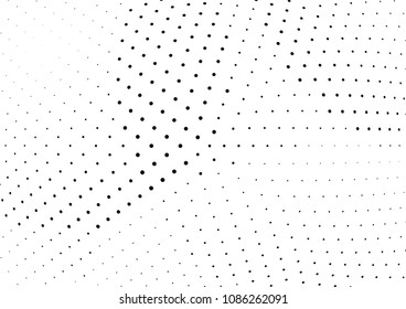 Abstract halftone wave dotted background. Halftone twisted grunge pattern, dot, circle.  Vector modern optical halftone pop art texture for poster, business card, cover, label mock-up, sticker layout