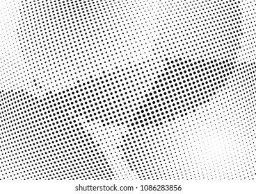 Abstract halftone wave dotted background. Halftone twisted grunge pattern, dot, circle.  Vector modern optical halftone pop art texture for poster, business card, cover, label mock-up, sticker layout