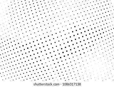 Abstract halftone wave dotted background. Halftone twisted grunge pattern, dot, circle.  Vector modern optical halftone pop art texture for poster, business card, cover, label mock-up, sticker layout