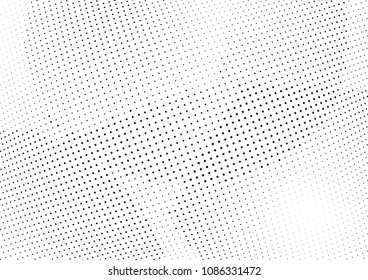 Abstract halftone wave dotted background. Halftone twisted grunge pattern, dot, circle.  Vector modern optical halftone pop art texture for poster, business card, cover, label mock-up, sticker layout